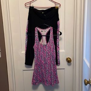 Polyester/Spandex workout outfit.